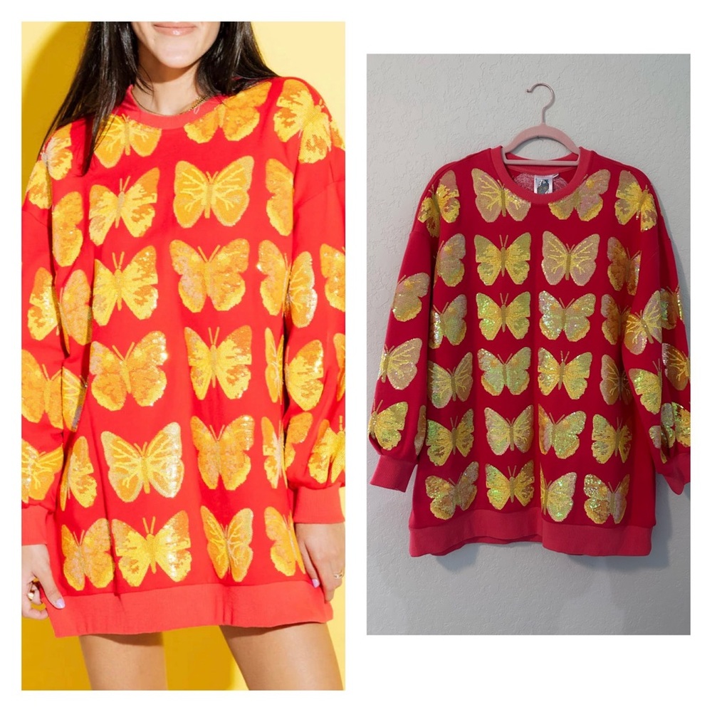 Queen of Sparkles/QOS red butterfly dress